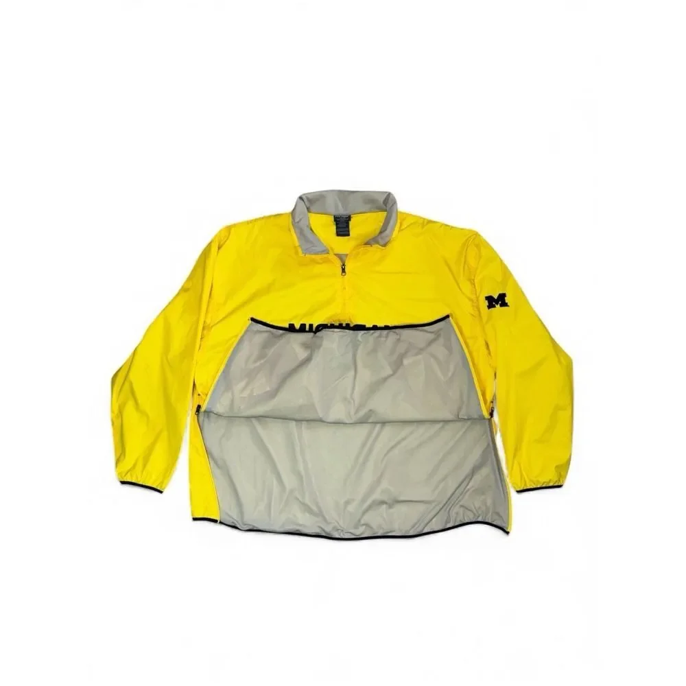 Michigan Wolverines Quarter-Zip Windbreaker Jacket - Pro Edge - Men’s XXL